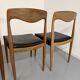Lot of 6 chairs model 71 Scandinavian design Niels Otto Møller teak an60