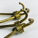 Vintage brass coat hooks, Italy, 1950s, set of 2