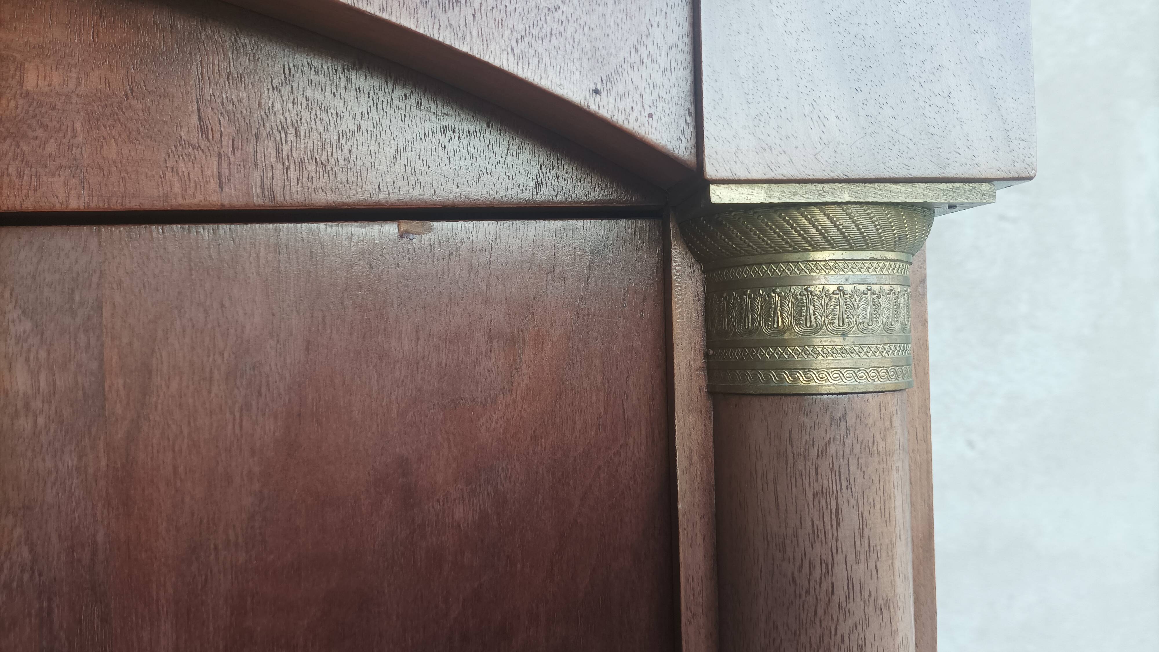 Small Empire style mahogany wardrobe