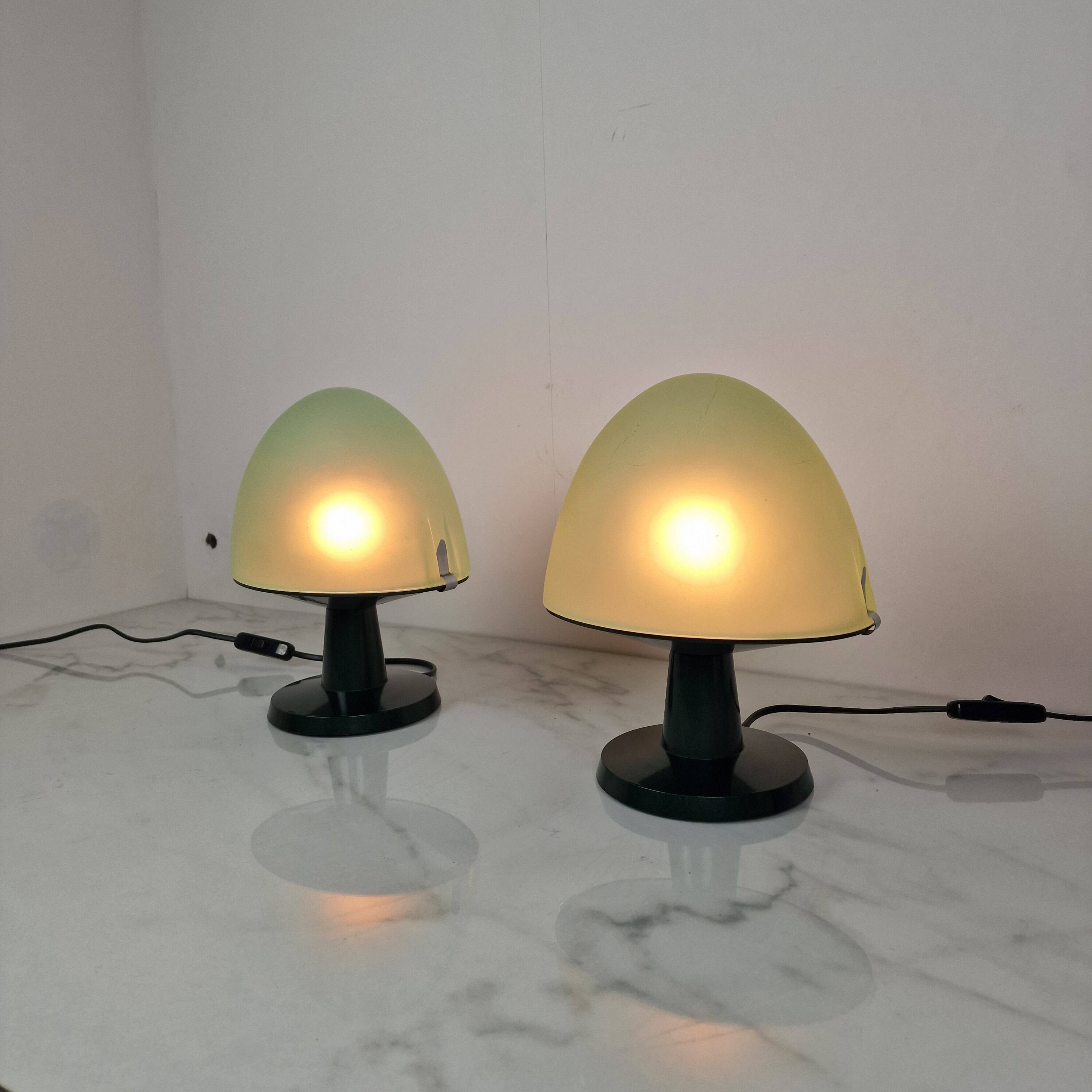 Set of 2 Italian Table Lamps – Model Dolly by Valenti, Cusago (Milan), 1980