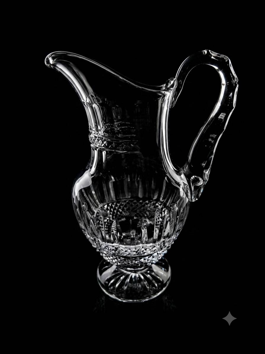 Cut crystal water jug from Saint-Louis