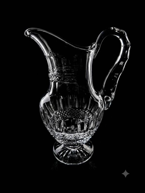 Broc / pichet à eau en cristal taillé de Saint-Louis