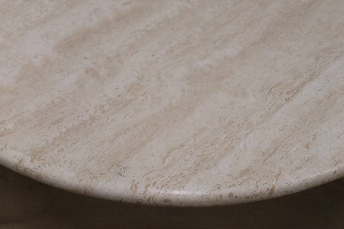 Travertine coffee table, 1980