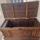 Antique carved oak chest