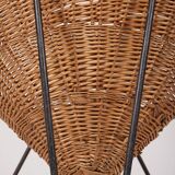 Rattan basket armchair, 1970s