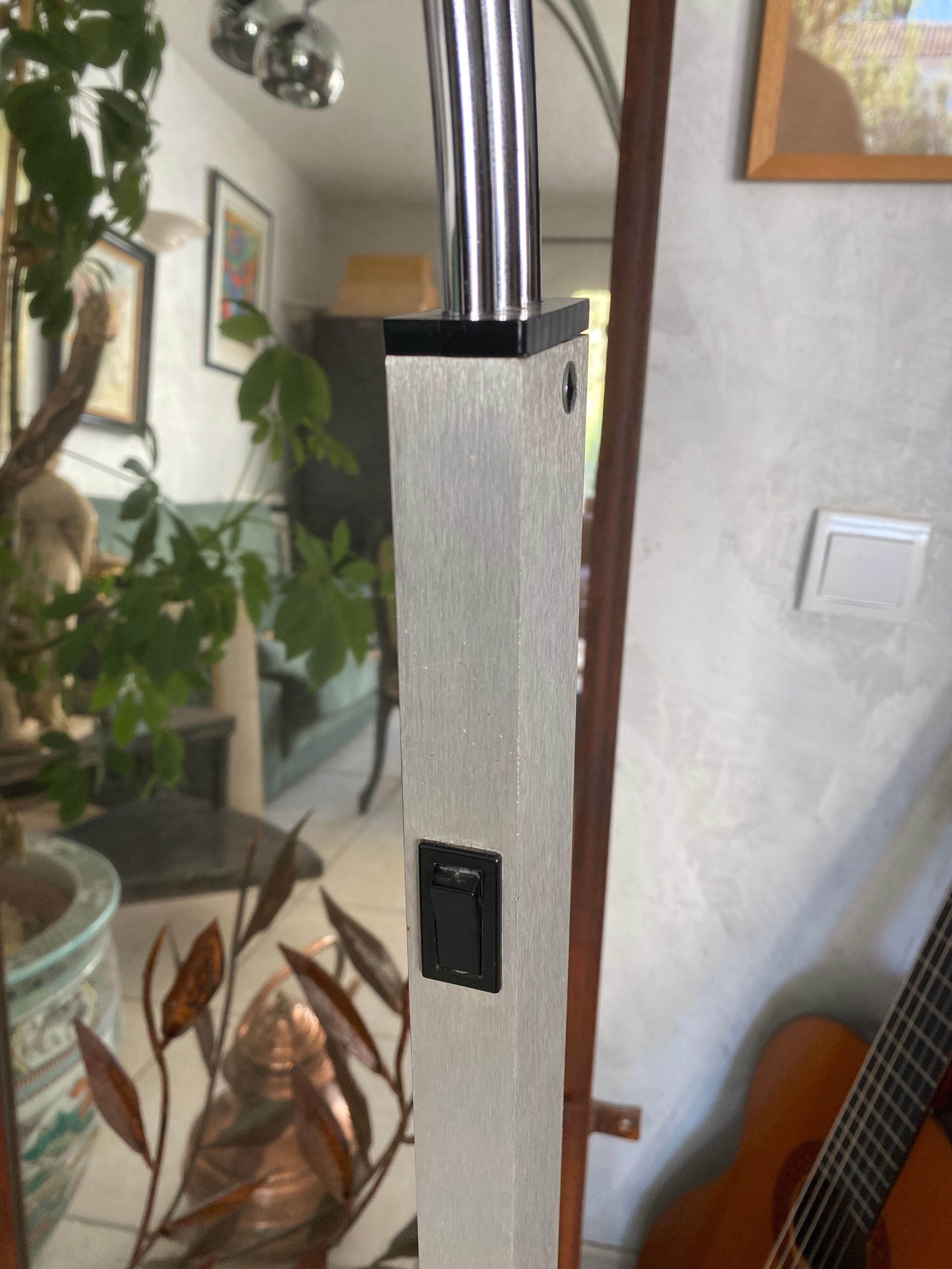 Floor lamp with 3 arms of lights circa 1970/1980