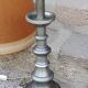 Paire de lampe des années 70 Kaiser Leuchten en métal brossé abat jour d’origine