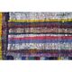 Tapis kilim vintage turc Oushak fait main en laine et coton bleu