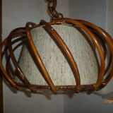 Suspension in wicker and rattan fabric 1960