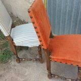 Wooden and upholstered chairs