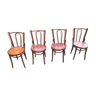 Lot de 4 chaises bistrot Art déco assises sérigraphiées