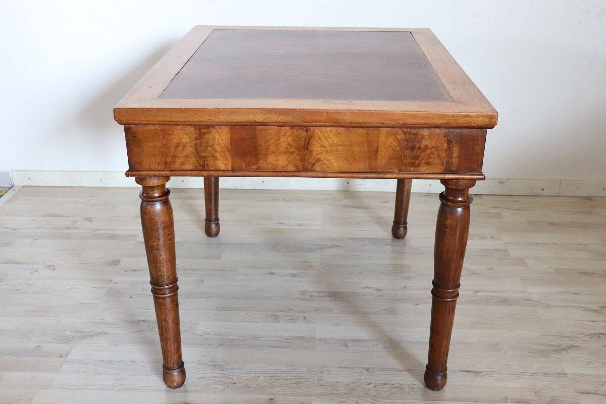 Antique walnut desk, Italy, mid-19th century