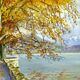 F. Zerboni – Animated Lakeside Landscape – Oil on Panel – Mid 20th Century