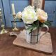 Old pitcher Moulin des Loups with green checks – Decorative vase jug country style