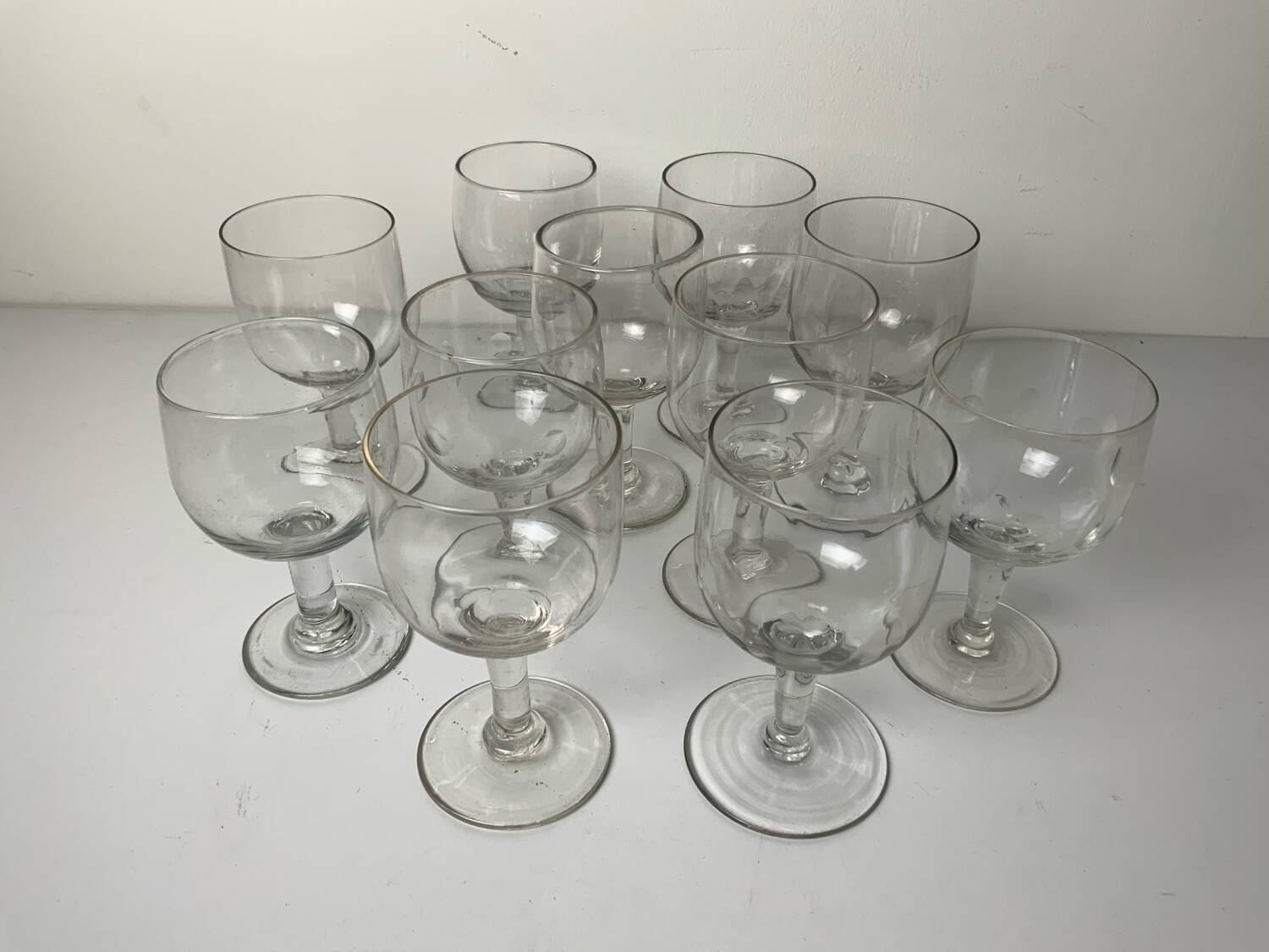 Antique stemmed glasses
