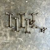 6 silver metal knife holders