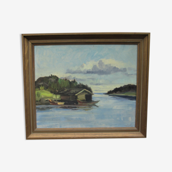 Oil Painting, Sweden, 1970s