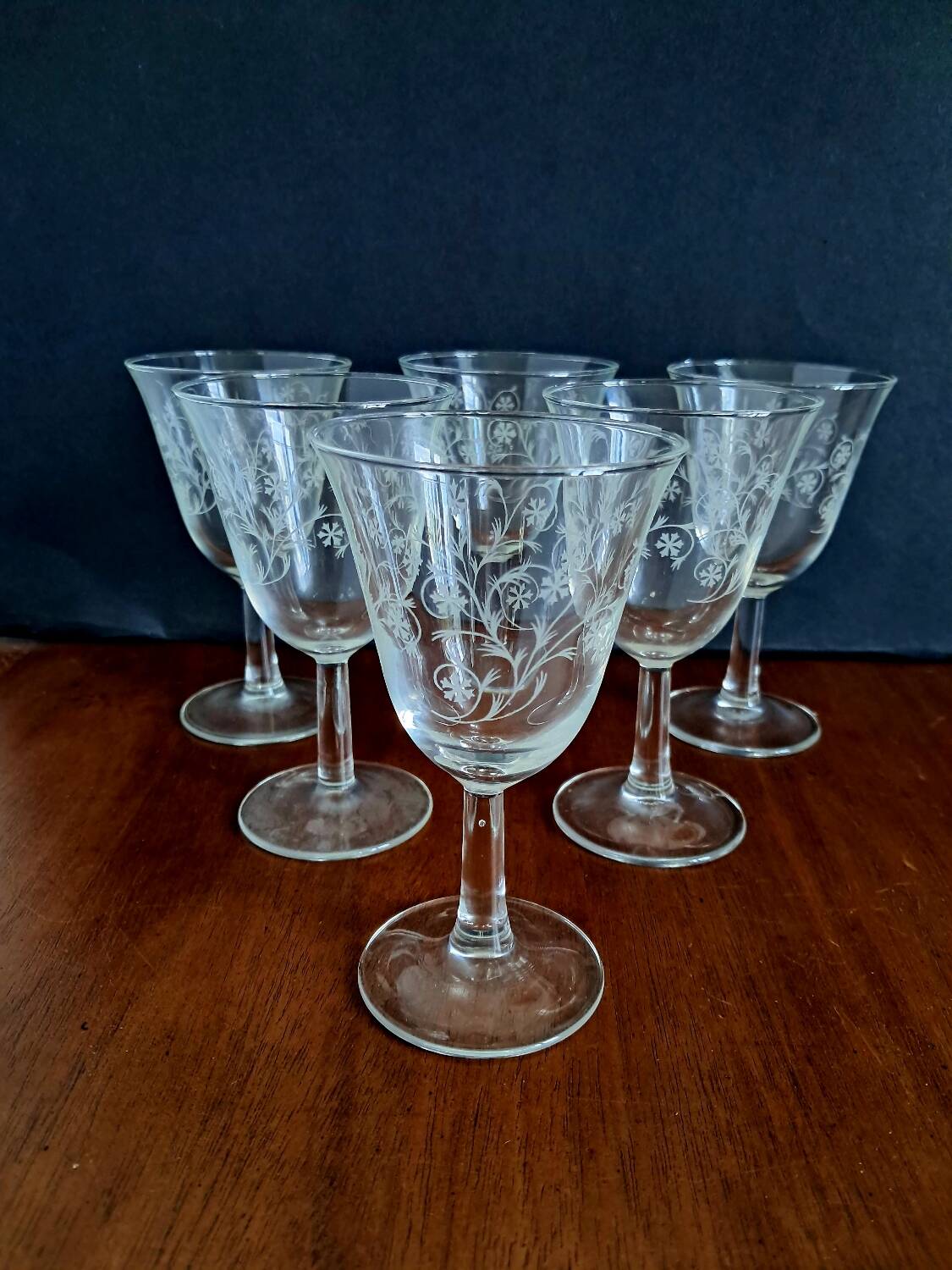 6 verres à vin enghien luminarc années 50/60