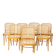 Set of 8 Ligna Bentwood Dining Chairs, Beechwood & Vienna Cane, 1960s-1970s