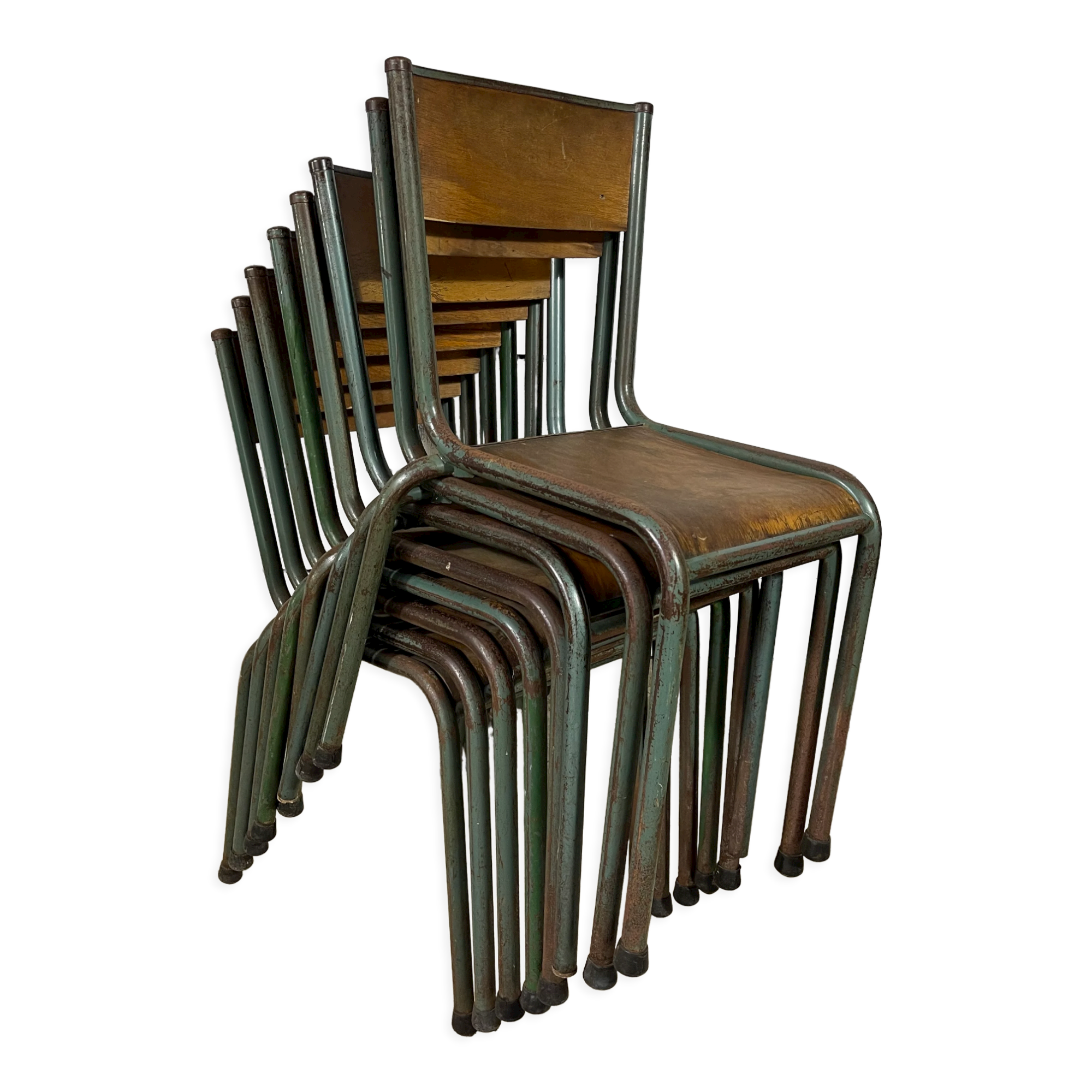 Set of 8 school chairs