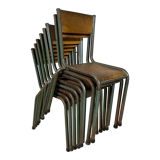 Lot de 8 chaises d'école