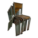 Lot de 8 chaises d'école