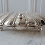 Butter dish / empty pocket shell silver metal years 40-50 hallmarked