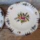 Set of 2 antique hand painted floral pattern plates