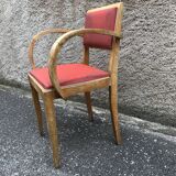 Chair bridge beech wood ska red 1950 vintage