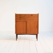 1950s Danish teak and brass cabinet