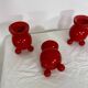 Set of 4 Swedish wooden candlesticks – 1950s