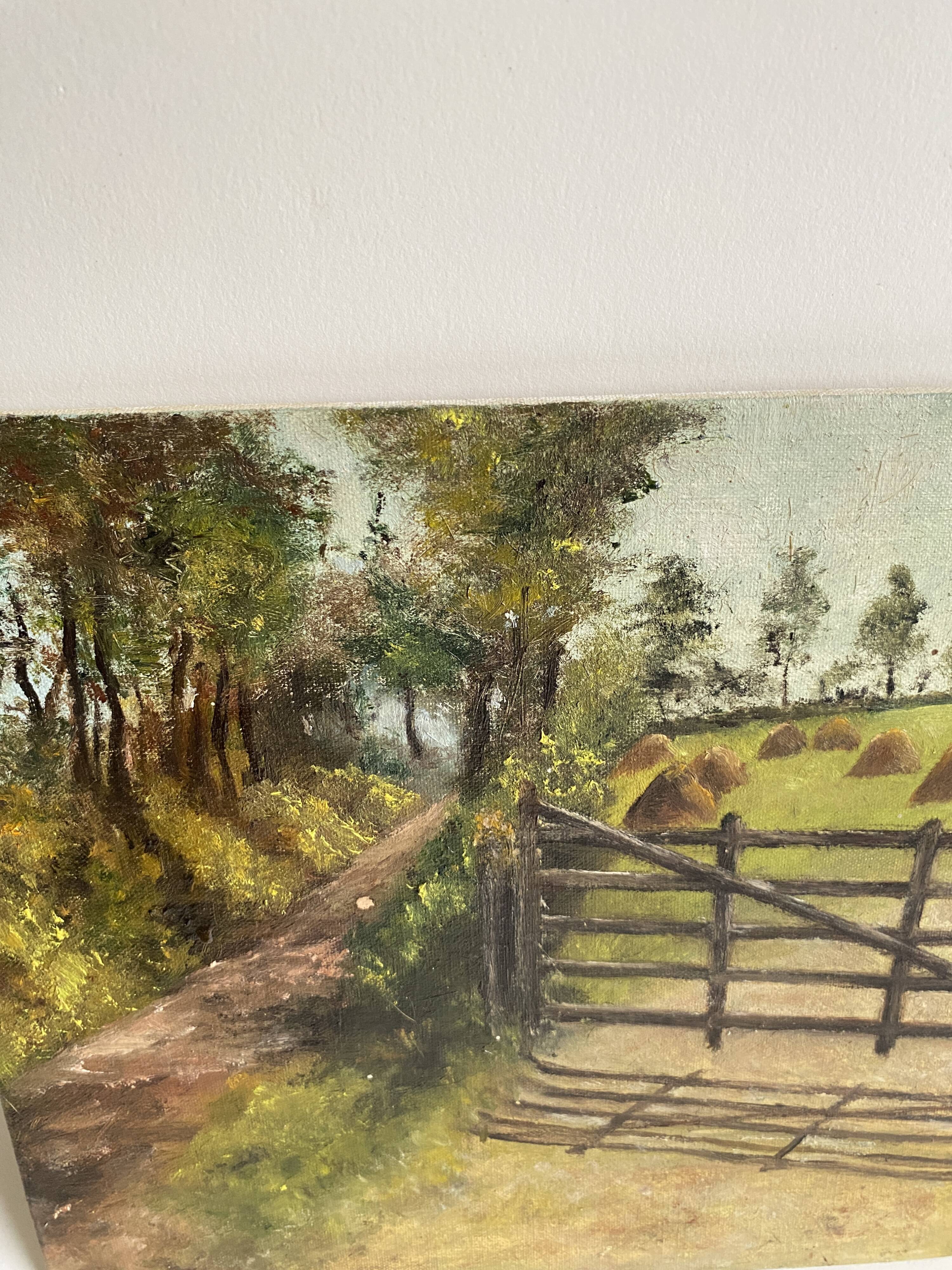 Oil on cardboard, early 20th century