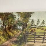 Oil on cardboard, early 20th century