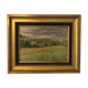Country landscape, old oil on panel