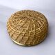 Circular rattan and brass basket, Italy, circa 1970