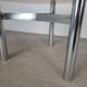 Mid-century Czechoslovak smoked glass coffee table, chrome metal, 1970s