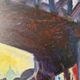 Metro Stalingrad in Paris, oil on canvas signed Patrice Landauer