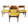 Set of 4 Edmund Homa GFM Polish Mid Century Teak Dining Chairs 1960s