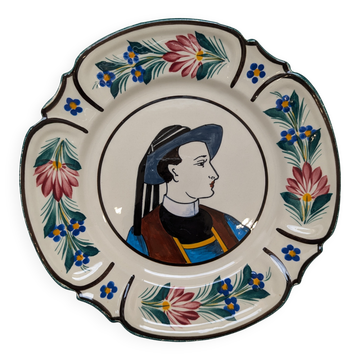 Old Breton HB Quimper plate