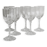 6 verres à liqueur vintage en verre transparent