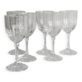 6 verres à liqueur vintage en verre transparent