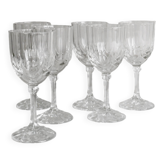 6 Vintage Clear Glass Shot Glasses