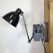 Black Industrial Soviet Scissor Wall Lamp, 1960s