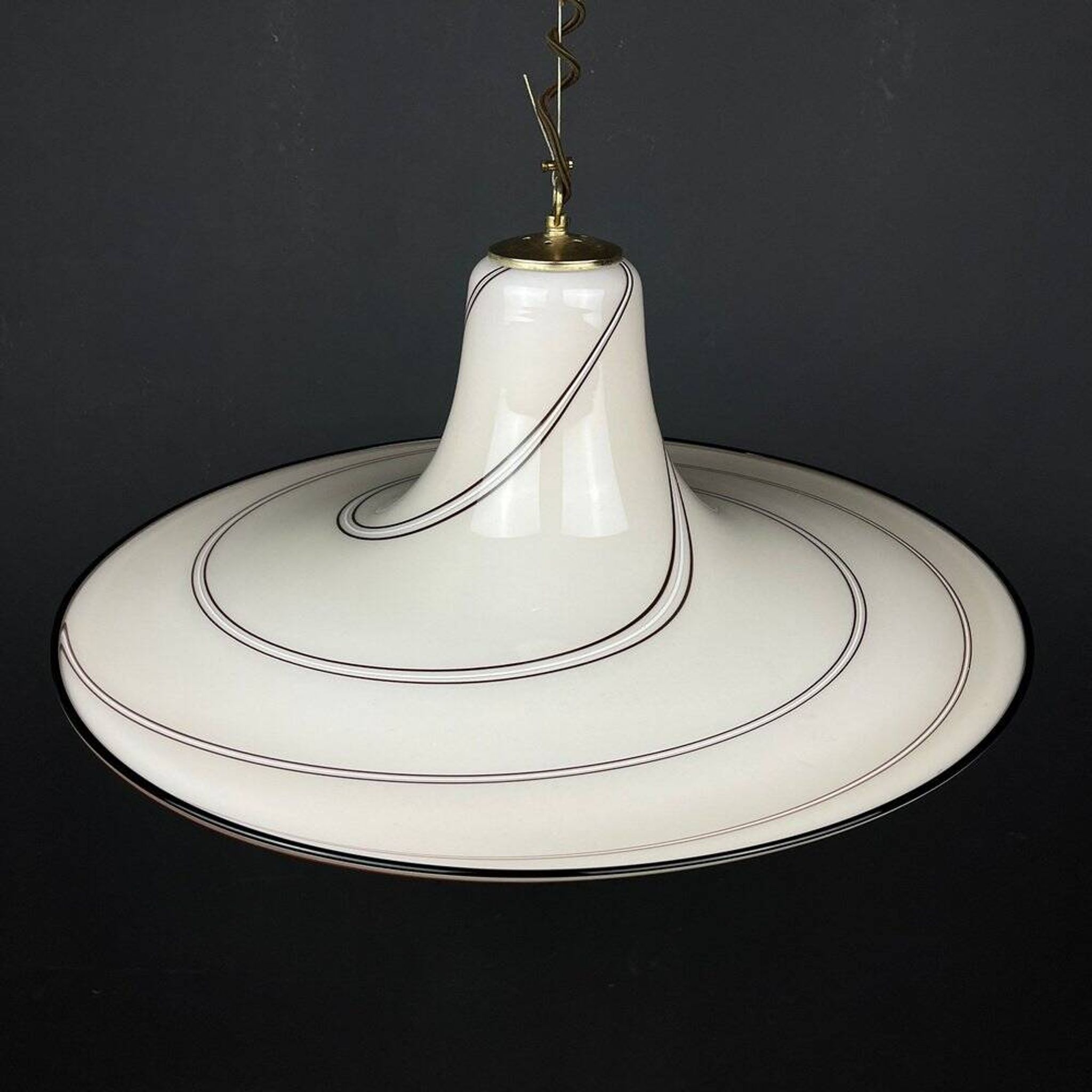 Beige Murano glass pendant, Italy, 1970s
