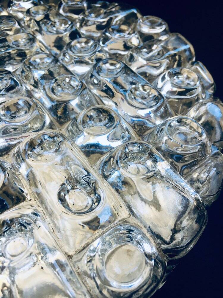 Wall lamp in glass by Erco Leuchten, 1960s