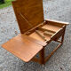 Extendable wooden desk with drawer