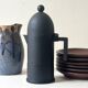 Black coffee maker design "La Cupola", Aldo Rossi for Alessi Italy 1988