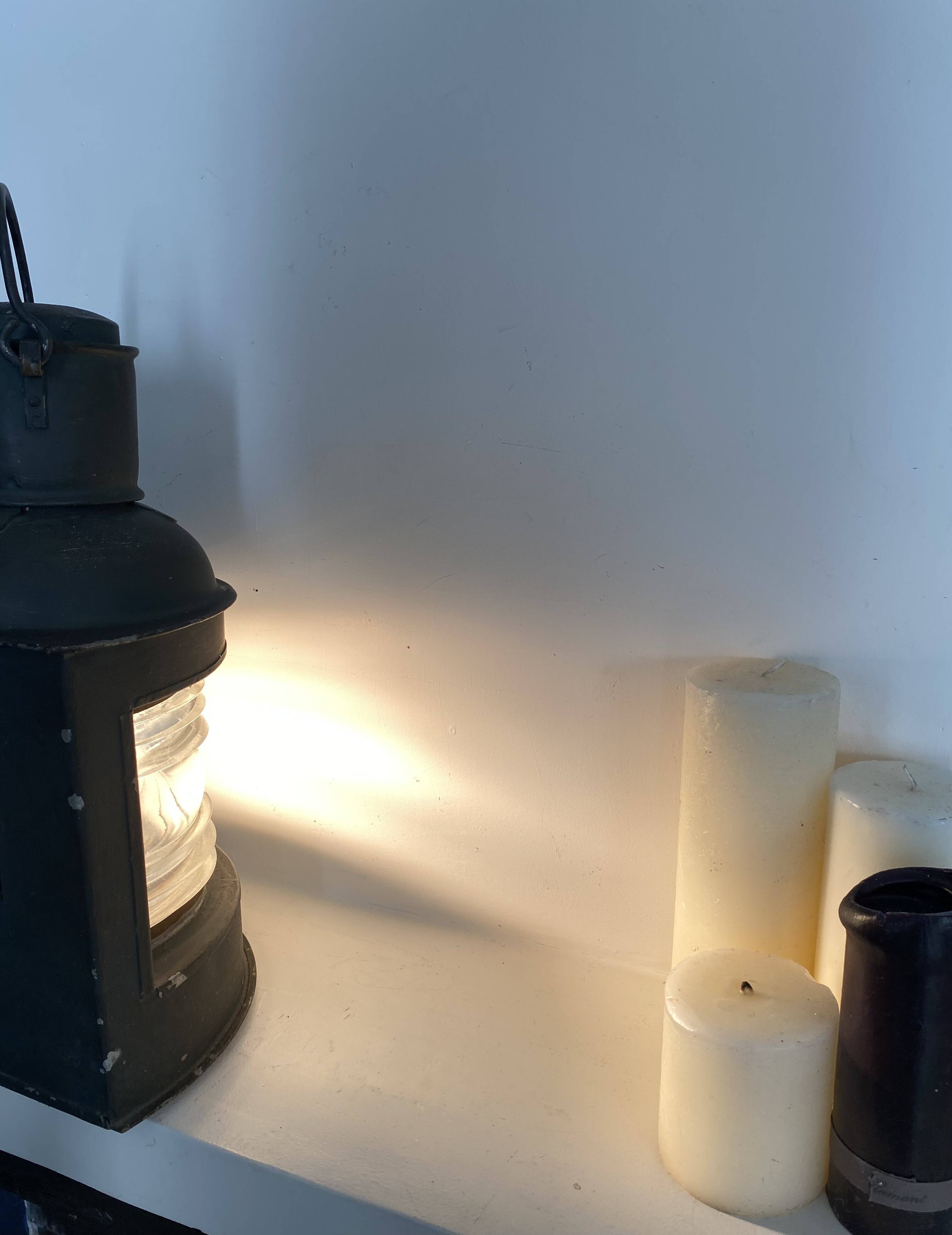 Marine lamp 1900, electrified, 2m fabric cable