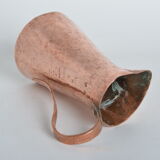 Hammered pink copper pitcher