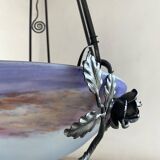 Art Nouveau suspension pâte de verre signed Degué